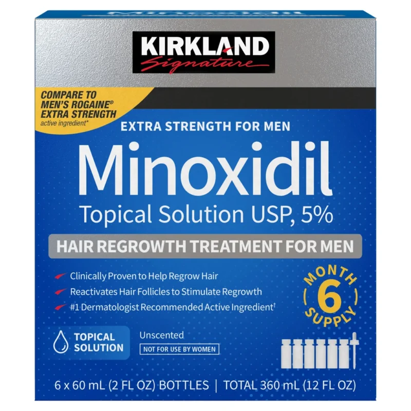 Promo ! Kirkland Signature Minoxidil 5% Repousse Cheveux Homme 6 Mois