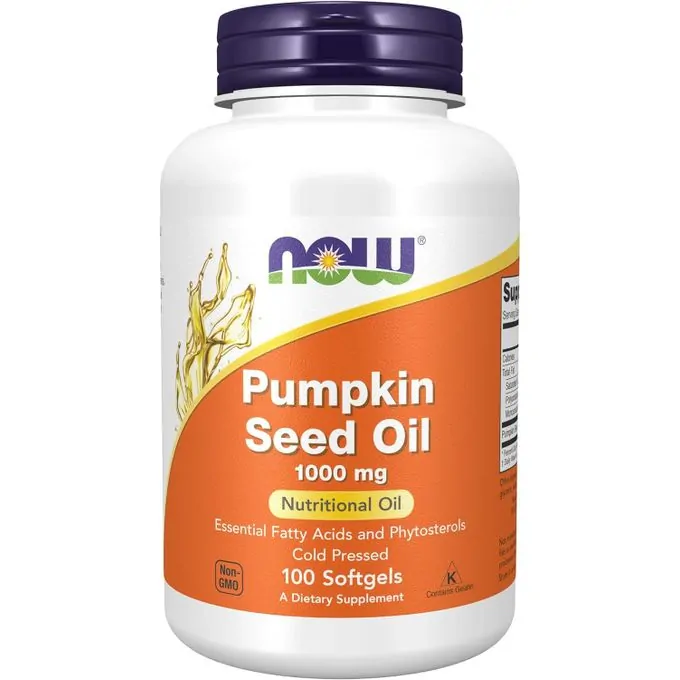 Now Foods Huile de graine de courge, Pumpkin Seed Oil 1000 mg, 100 caps
