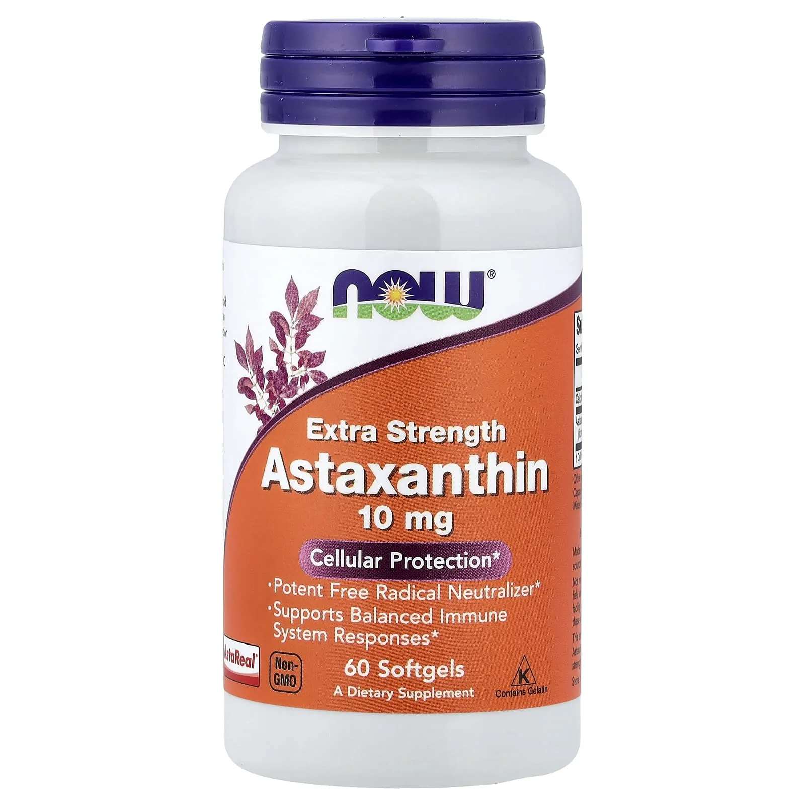 Promo ! NOW Foods, Astaxanthine, 10 mg, 60 capsules à enveloppe molle