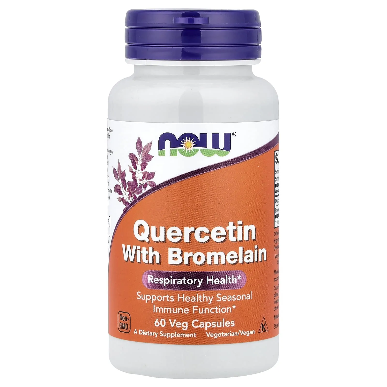 Promo ! Now Foods Quercetin with Bromelain 60 Vegetarian Capsules