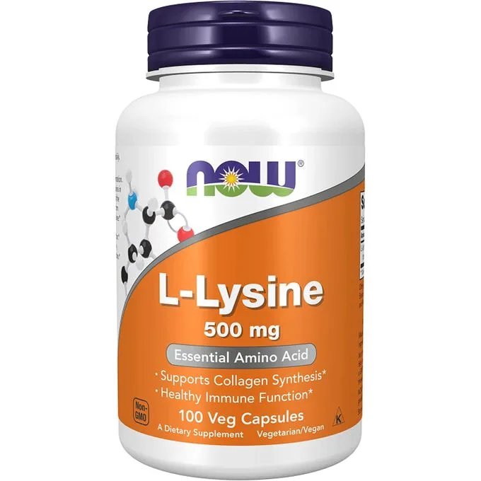 Now Foods L-Lysine, 500 mg, 100 capsules végétariennes