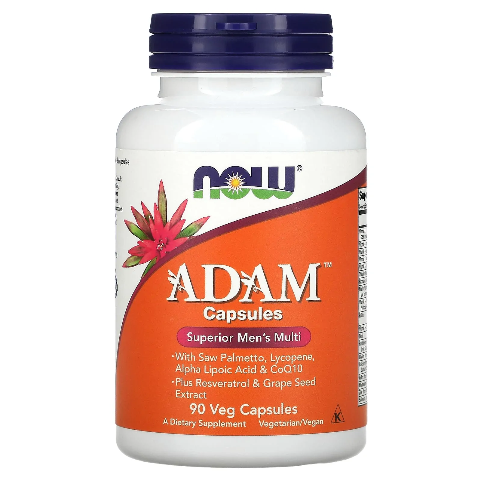 Promo ! NOW Foods ADAM Multivitamines Homme 90 Capsules Végétariennes