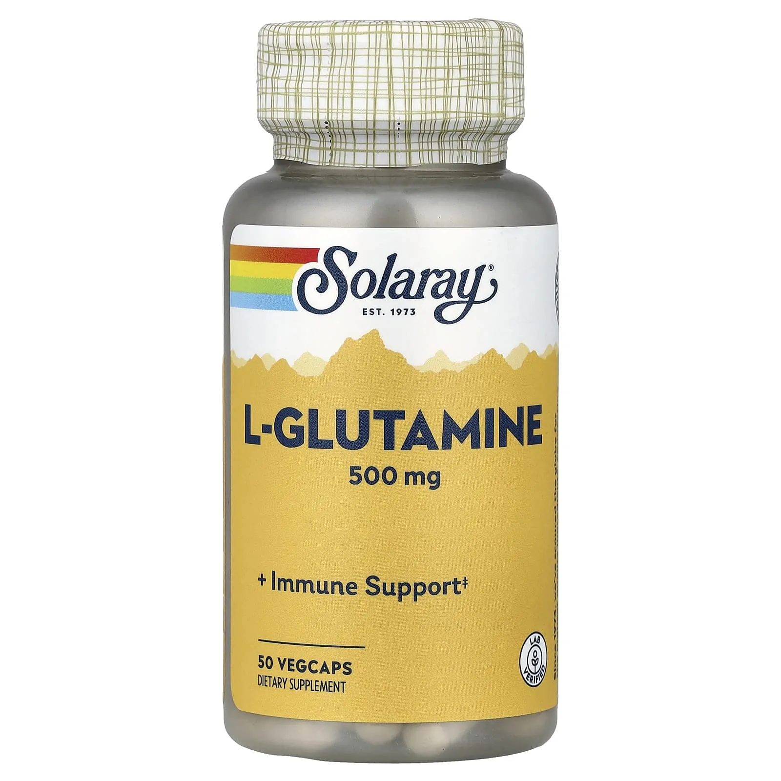 Solaray L-glutamine, 500 mg, 50 capsules