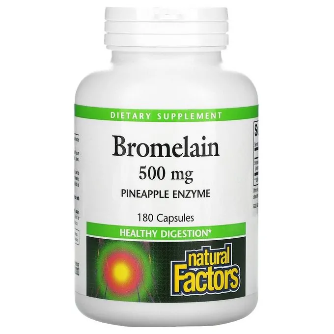 Promo ! Natural Factors Bromélaïne, 500 mg, 180 Gélules