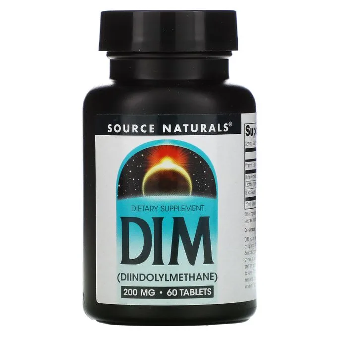 Promo ! Source Naturals DIM 200 mg, 60 Tablets