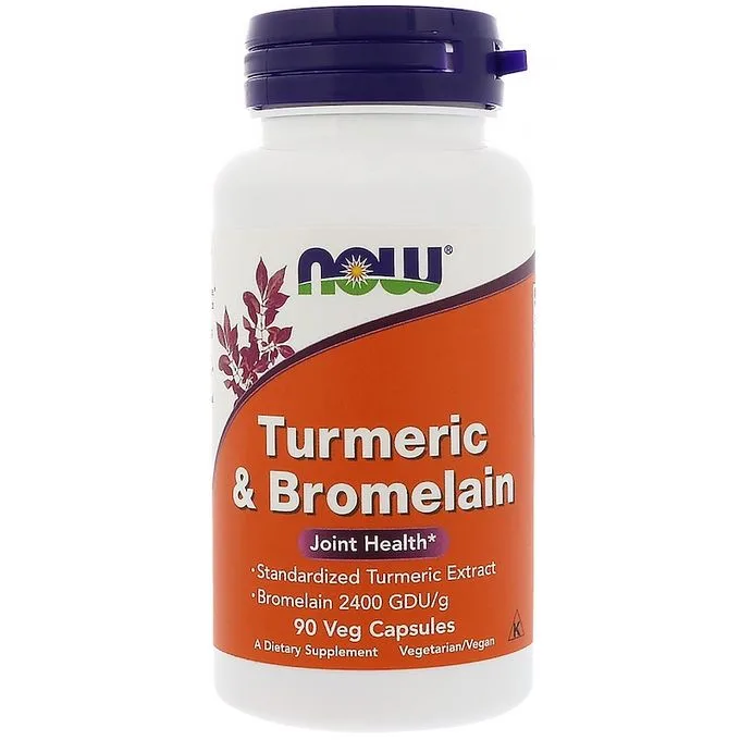 Promo ! Now Foods Curcuma et broméline, 90 capsules végétales