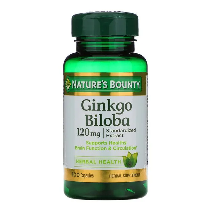 Promo ! Nature’S Bounty Ginkgo Biloba Standardized Extrait 120 mg, 100 capsules