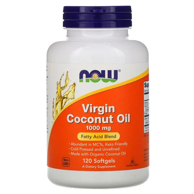 Promo ! Now Foods Huile de coco vierge 1000 mg. – 120 Gélules