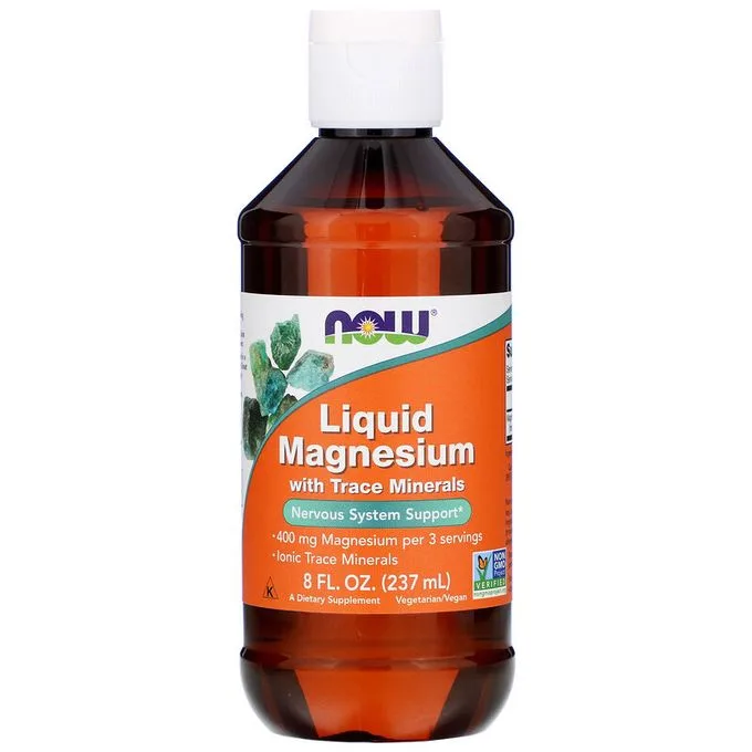 Promo ! Now Foods Magnésium liquide très concentré avec traces de minéraux, 237 ml