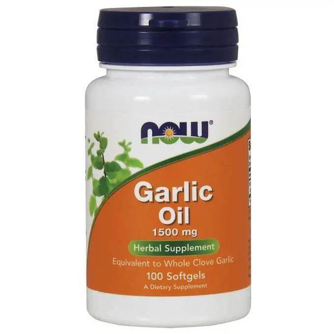 Now Foods Huile d’ail 1500 mg 100 Softgels