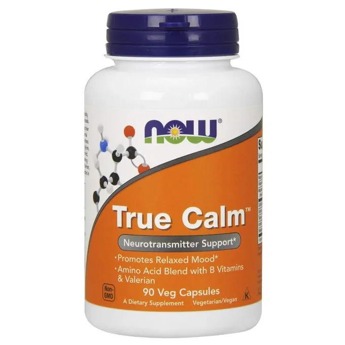 Now Foods Mélange d’acides aminés True Calm avec vitamines B et valériane, 90 gélules