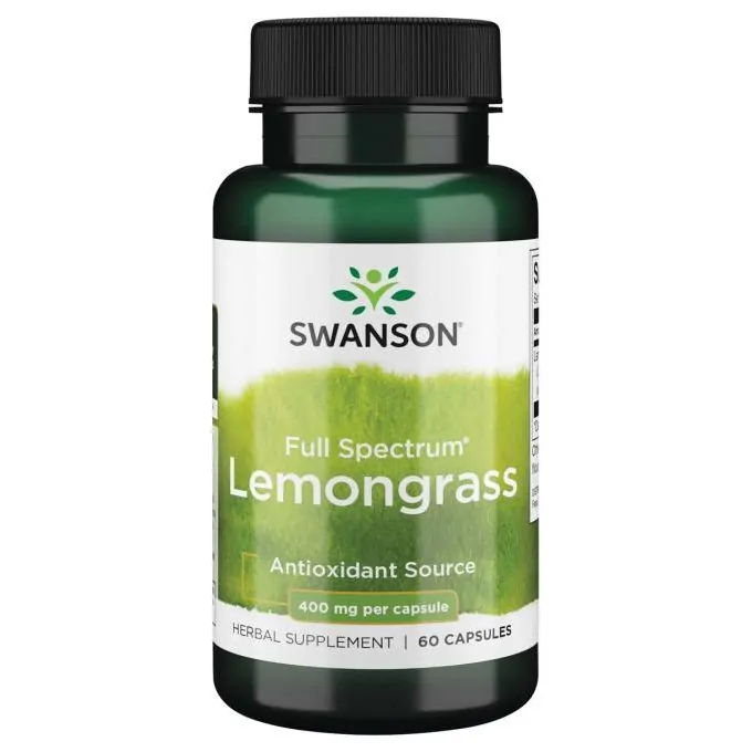 Swanson Lemongrass à spectre complet, 400 mg, 60 capsules