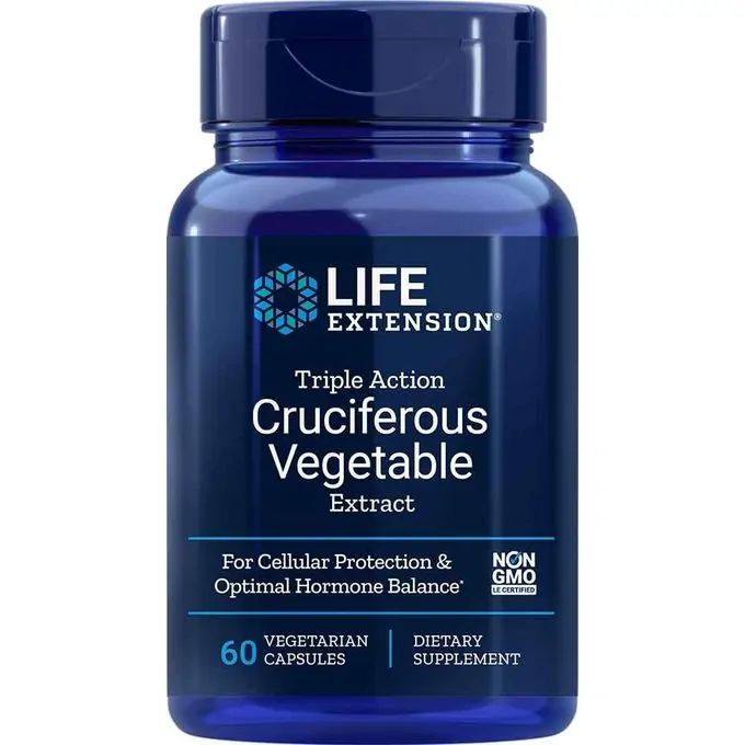 Life Extension Extrait de légumes crucifères à triple action, 60 capsules végétariennes