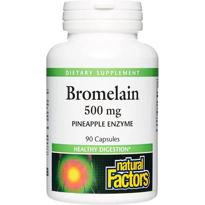 Natural Factors Bromelain, 500 mg, 90 Capsules