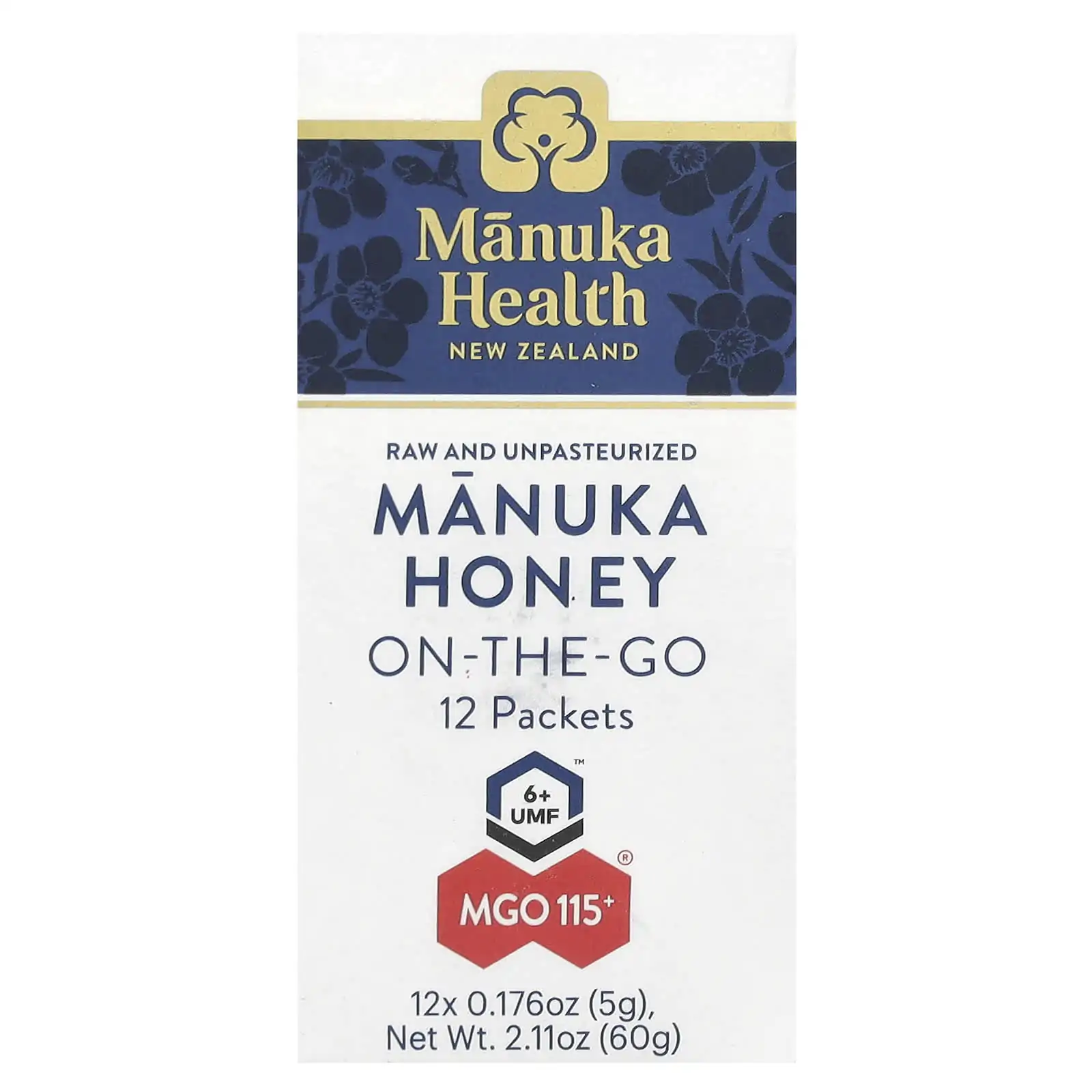 Promo ! Manuka Health, Manuka Honey to Go, UMF 6+, MGO 115+, 12 sachets, 5 g each