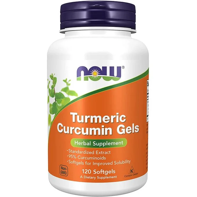 Promo ! Now Foods Gels de curcumine de curcuma (extrait de racine de curcuma) 120 gélules