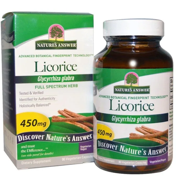 Promo ! Nature’S Answer Réglisse, 450 mg, 90 capsules végétariennes