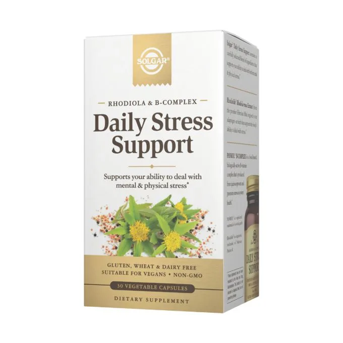 Promo ! Solgar Rhodiola & B-Complex, Daily Stress Support, 60 Vegetable Capsules