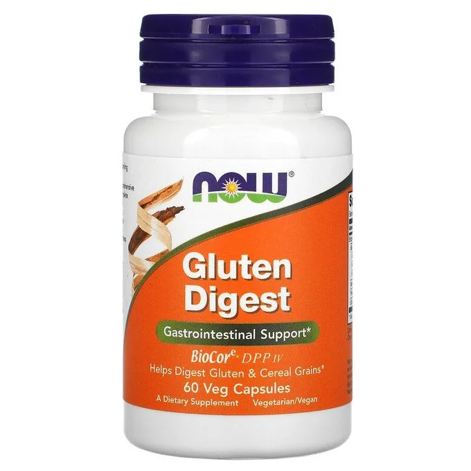 Promo ! Now Foods Gluten Digest, 60 capsules végétariennes