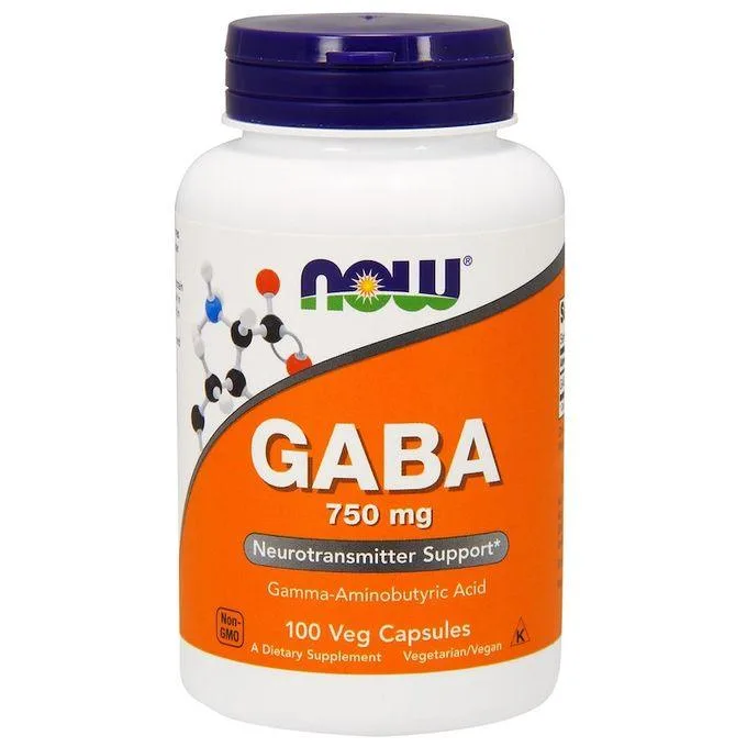 Now Foods GABA, Extra Puissantes 750 mg, 100 Veg Caps