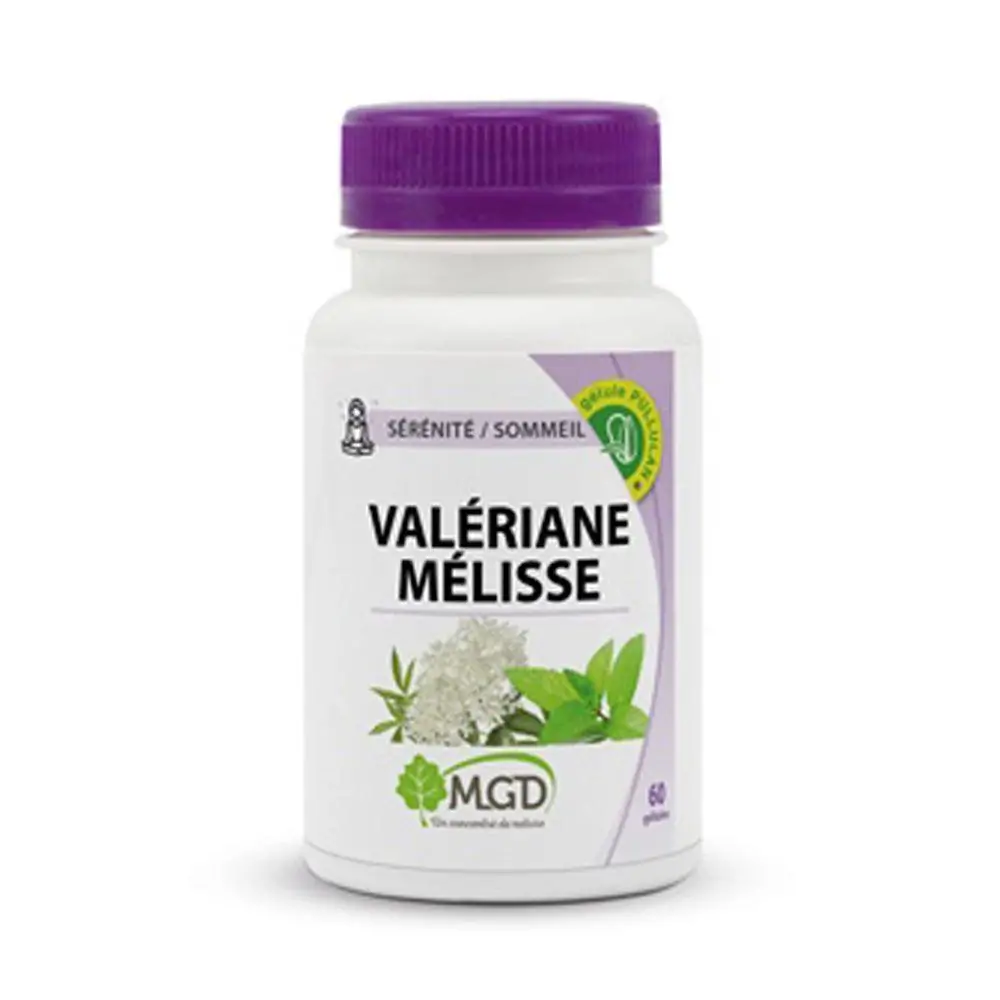 Promo ! Mgd Nature Valériane Mélisse 60 Gélules