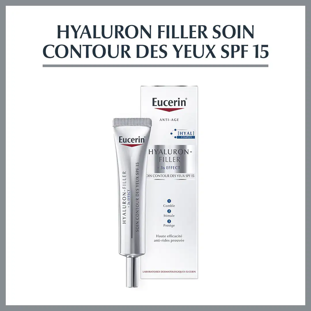 Eucerin – Hyaluron-Filler + 3x Effect Contour des Yeux SPF 15