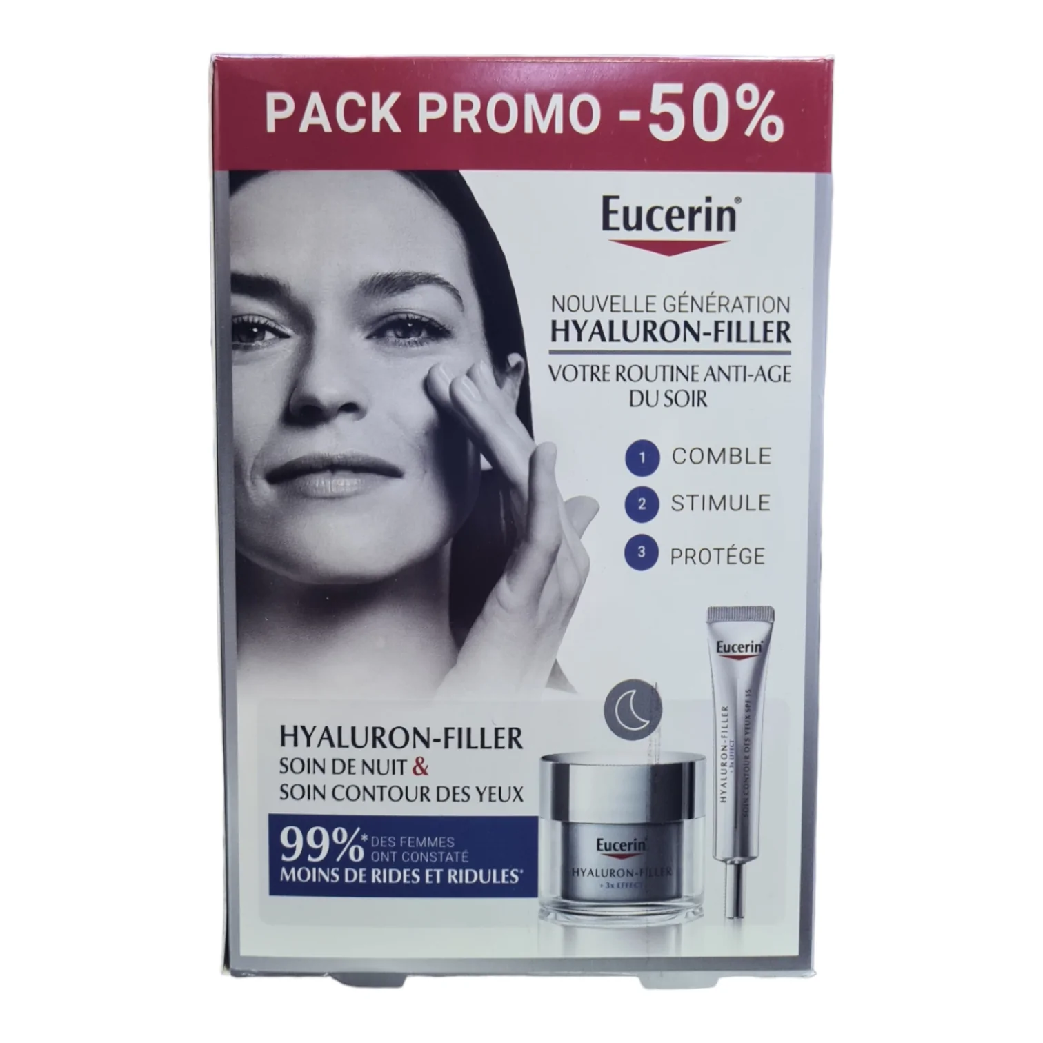 Eucerin Pack Promo Hyaluron Filler soin de nuit + soin contour des yeux