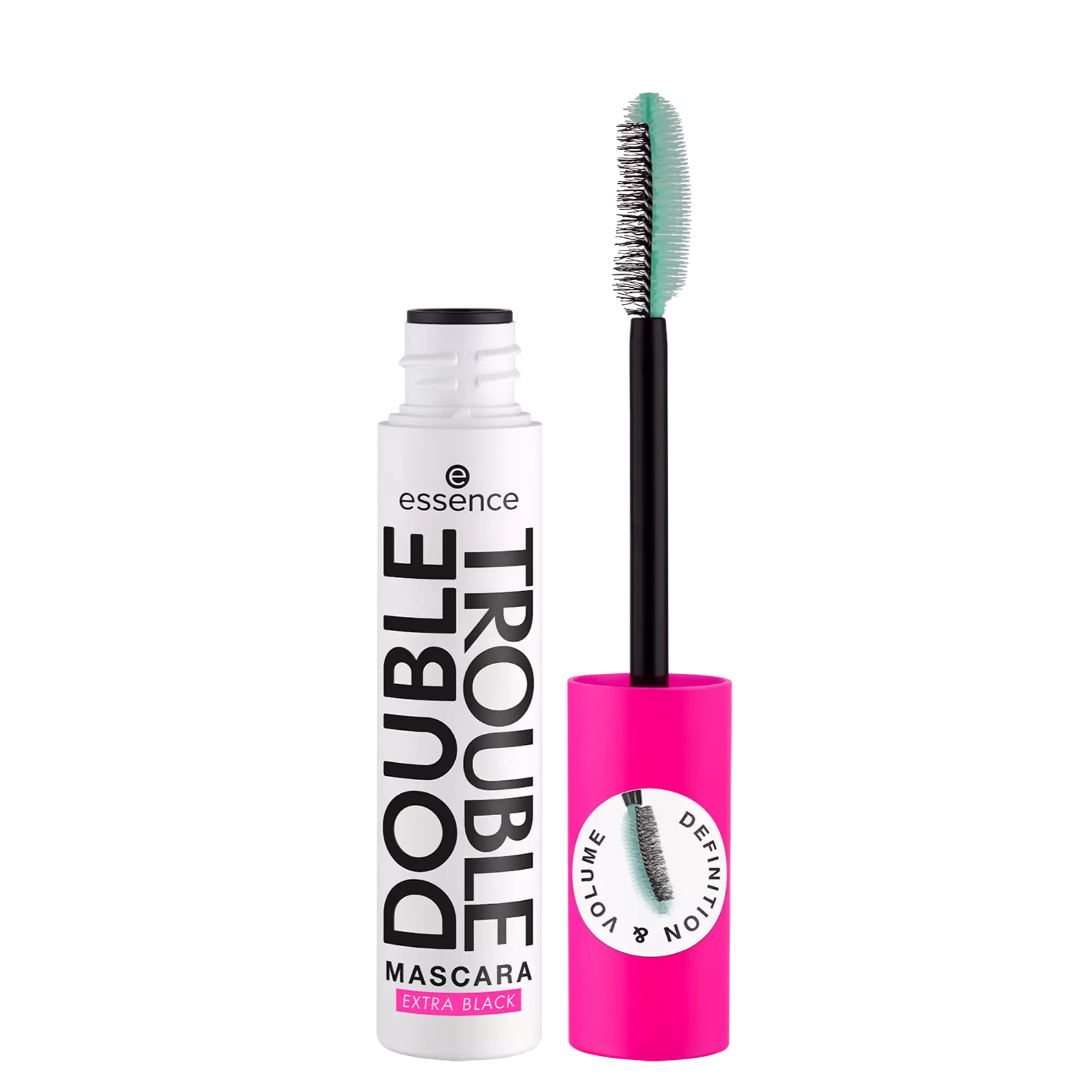 ESSENCE DOUBLE TROUBLE MASCARA EXTRA BLACK