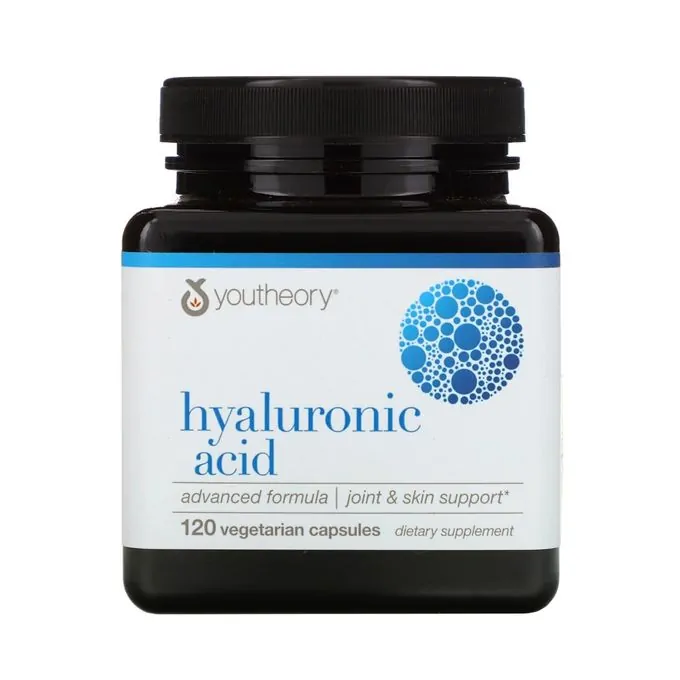 Promo ! Youtheory Acide hyaluronique, Formule avancée, 120 capsules végétariennes