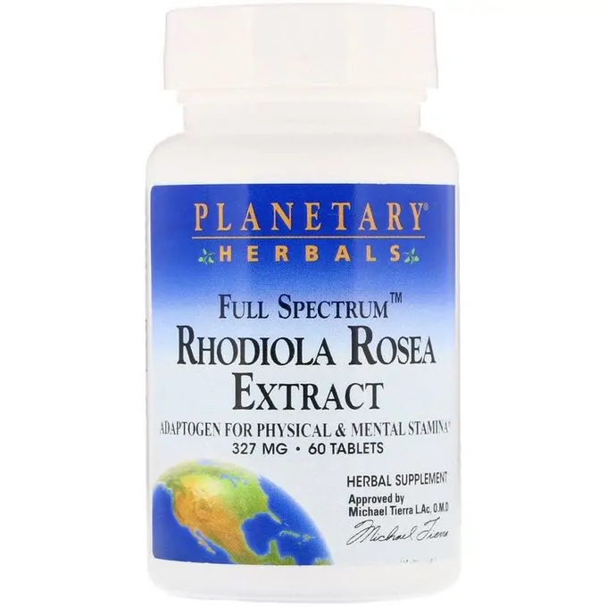 Planetary Herbals Full Spectrum, Extrait de rhodiole, 327 mg, 60 comprimés