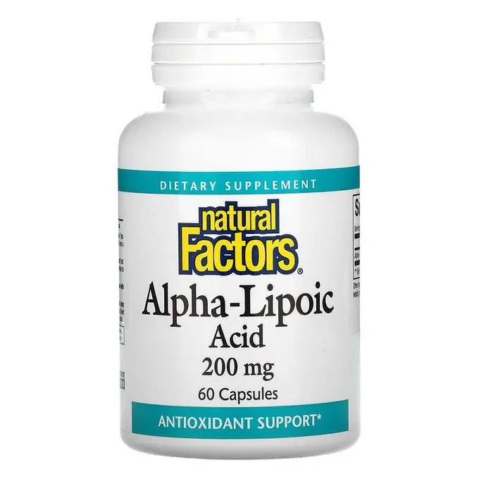 Natural Factors Alpha-Lipoic Acid, 200 mg, 60 Capsules