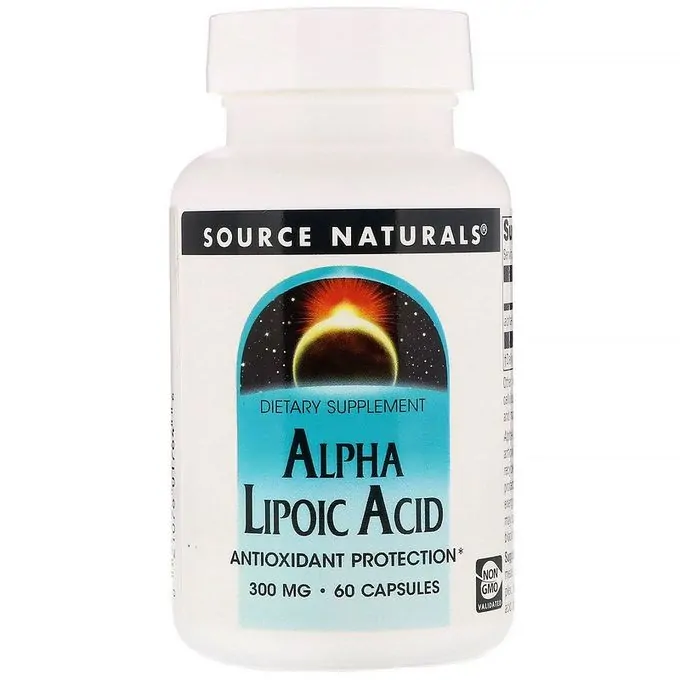 Source Naturals Acide alpha-lipoïque, 300 mg, 60 Gélules