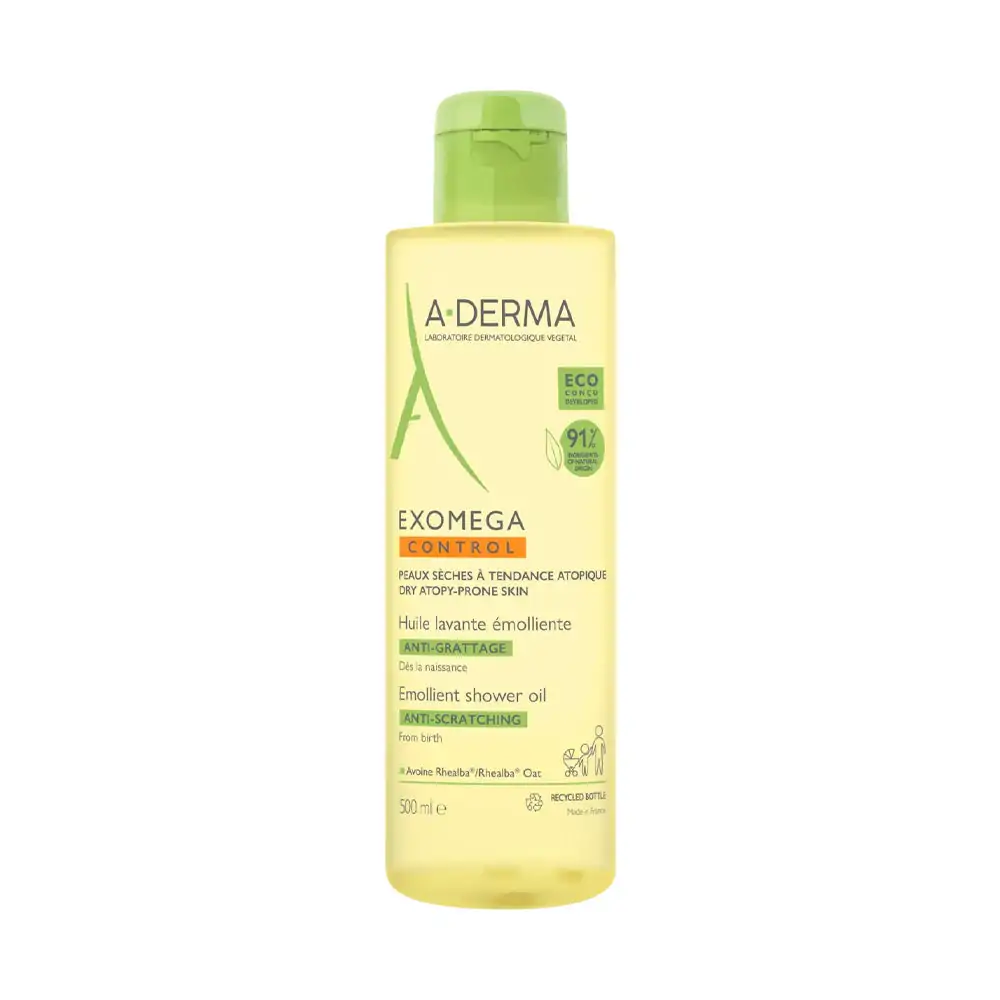 Promo ! A-Derma EXOMEGA CONTROL Huile lavante émolliente anti-grattage 500ml