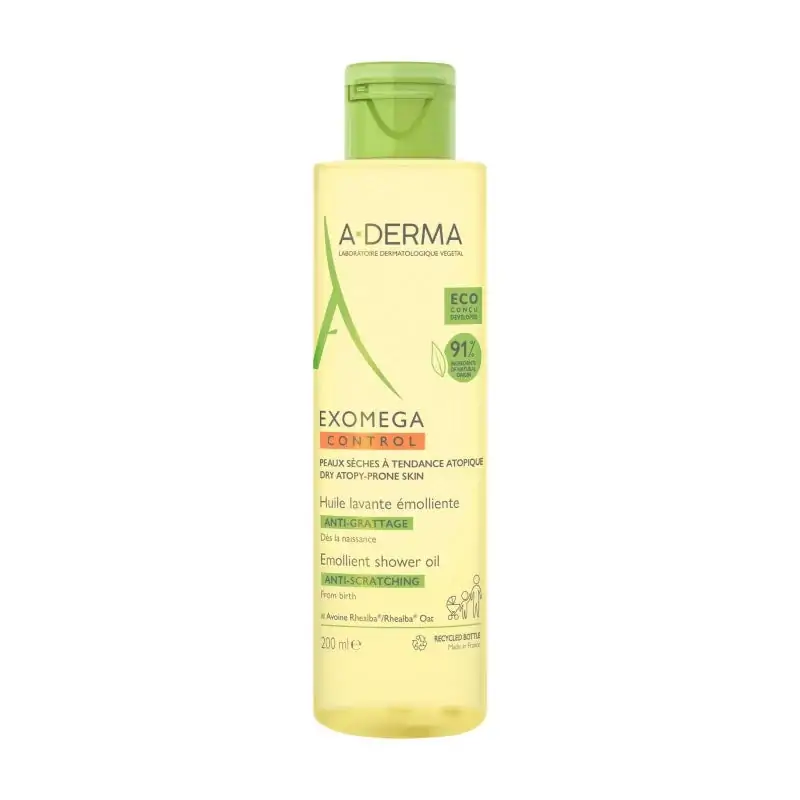 Promo ! A-Derma EXOMEGA CONTROL Huile lavante émolliente anti-grattage 200ml