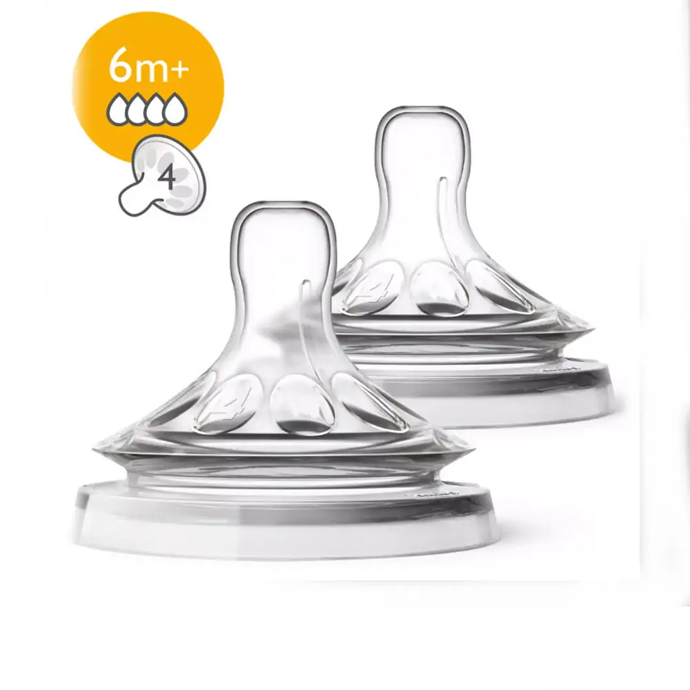 Promo ! AVENT 2 Tétines Natural Slow +6m scf044/27