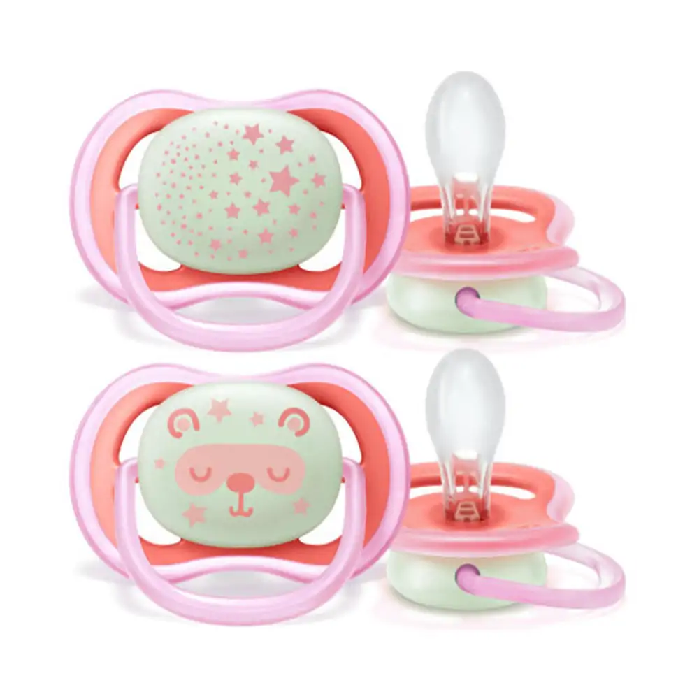 Promo ! AVENT Sucettes Ultra Air Night 0-18m scf376/20