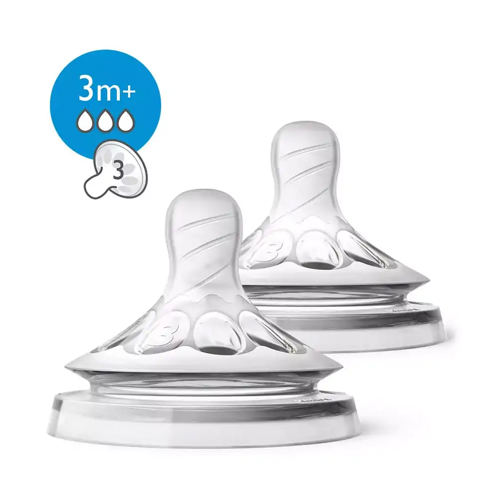 Promo ! AVENT 2 Tétines Natural Medium +3m scf043/27