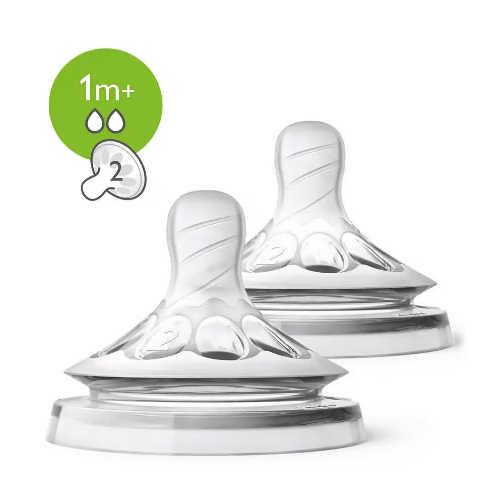 Promo ! AVENT 2 Tétines Natural Slow +1m scf042/27