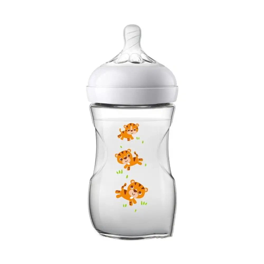 Promo ! AVENT Biberon Natural Tigre 260ml +1m scf070/20