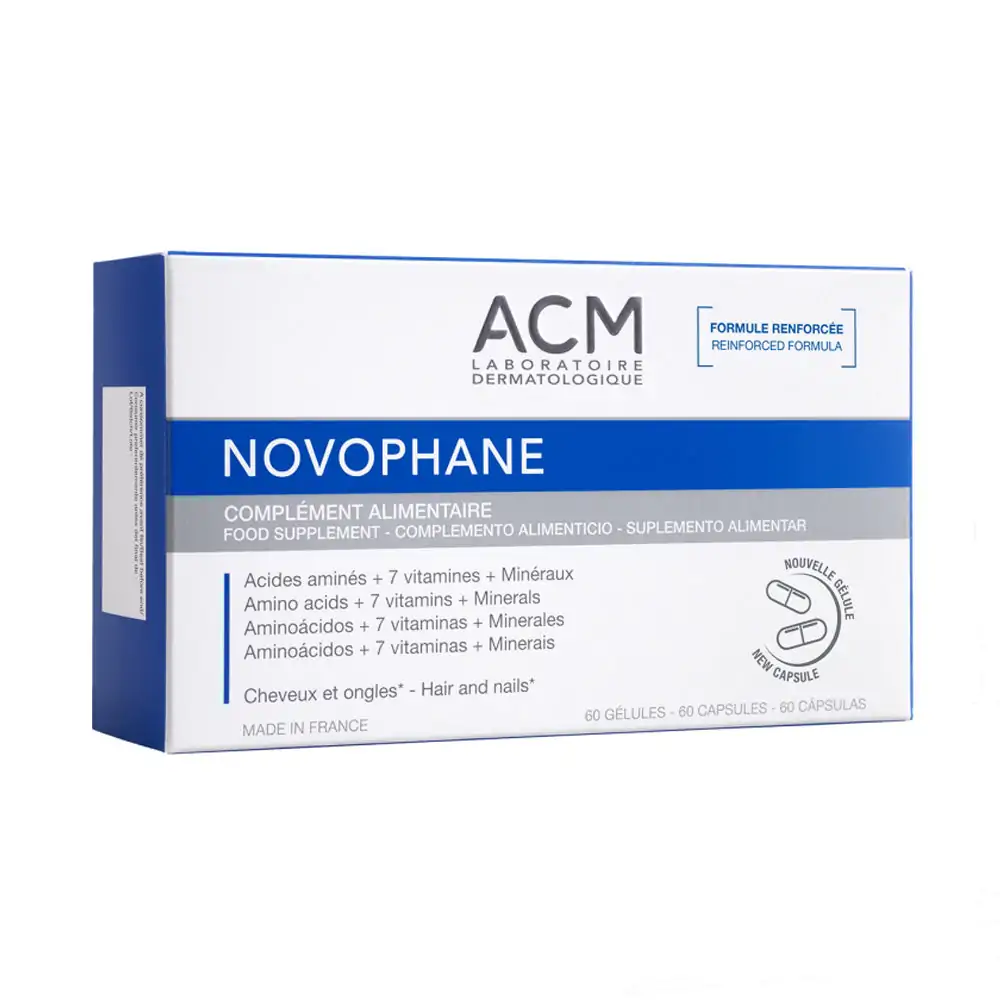 Promo ! Acm Novophane Cheveux Et Ongles 7 Acides Aminés 60 Capsules