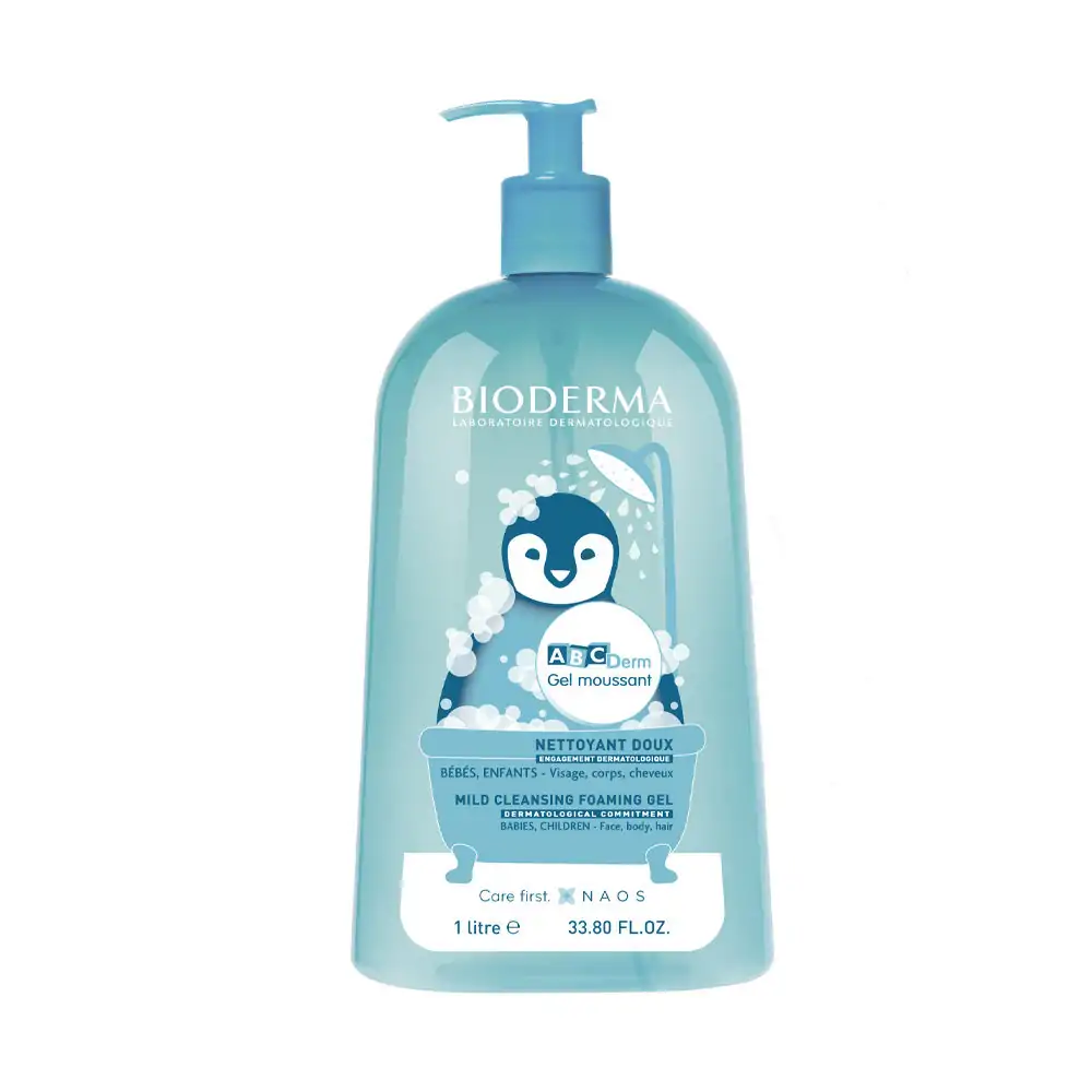 Promo ! Bioderma ABCDerm Gel Moussant 1l