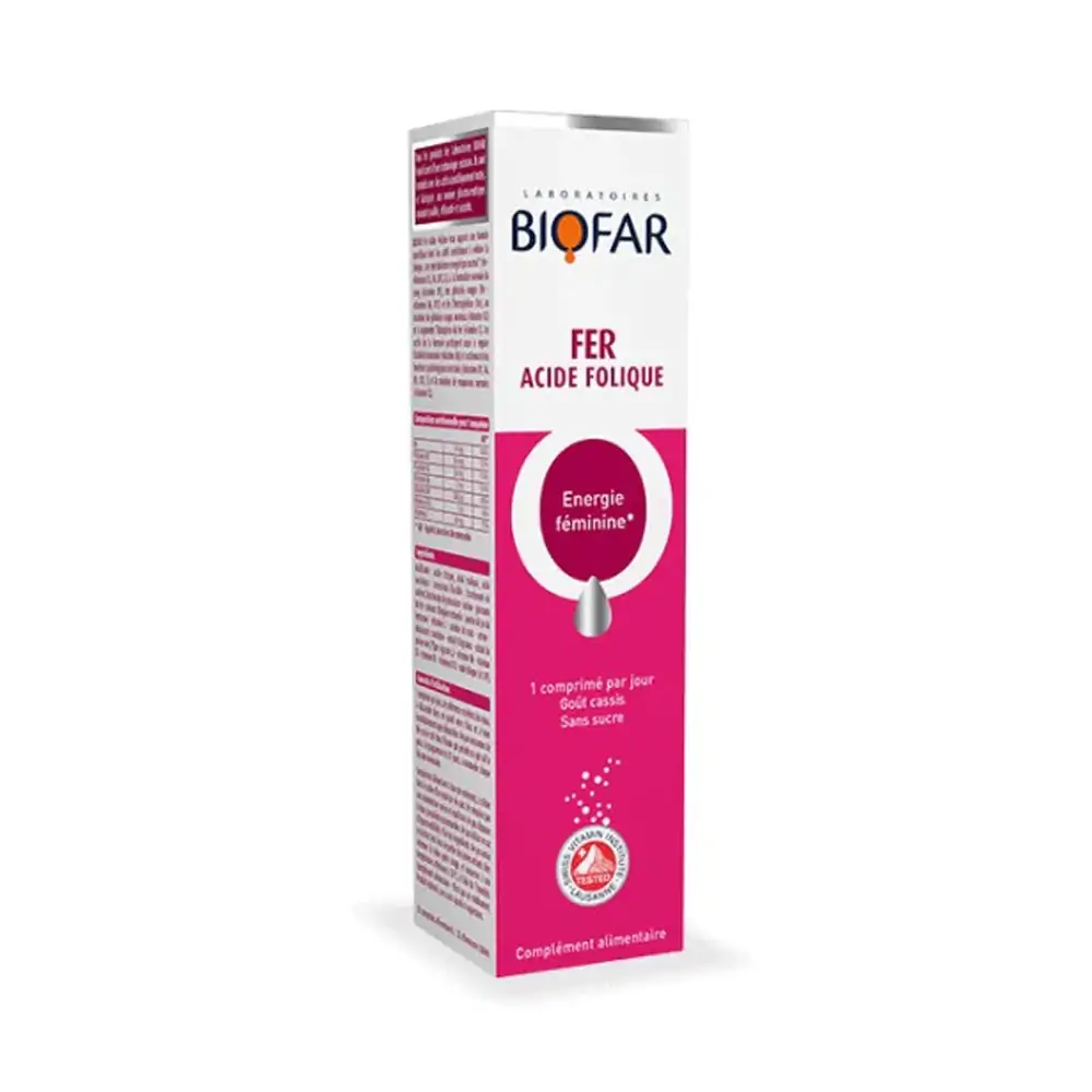 Promo ! Biofar Fer Acide Folique 20 Comprimés