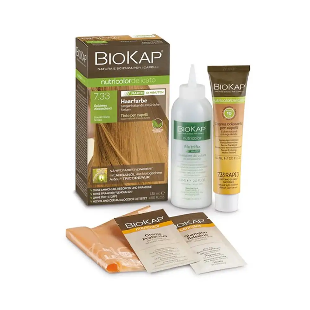 Promo ! Biokap Nutricolor Delicato Rapid Blond Blé Doré 7.33 135ml