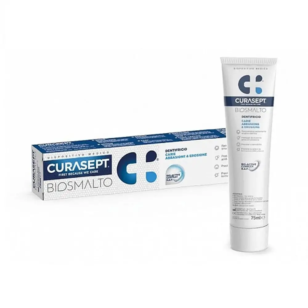 Promo ! Curasept Biosmalto Dentifrice Sensitive teeth 75ml