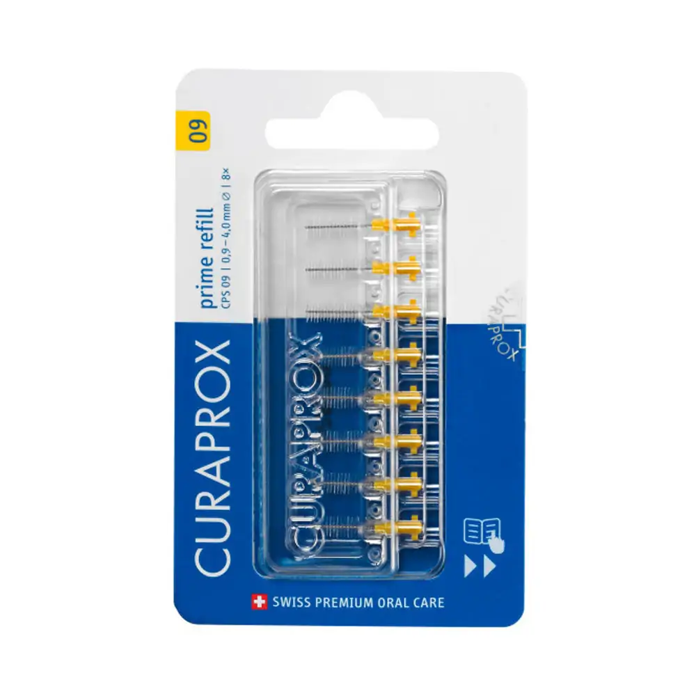 Promo ! Curaprox Prime Recharge 8x Jaune CPS 09