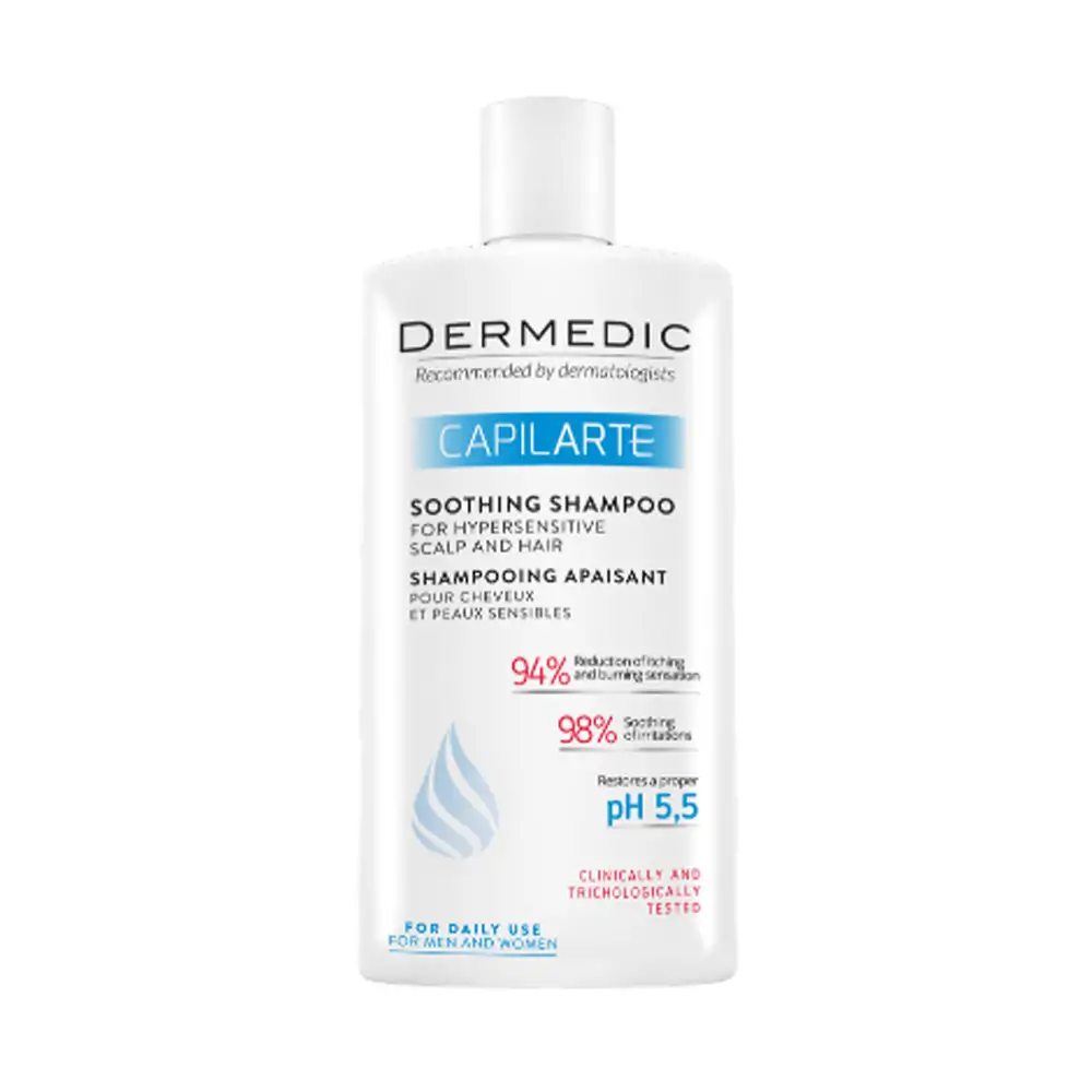 Promo ! Dermedic Capilarte Shampooing Apaisant Pour Cheveux Et Peaux Sensibles 300ml