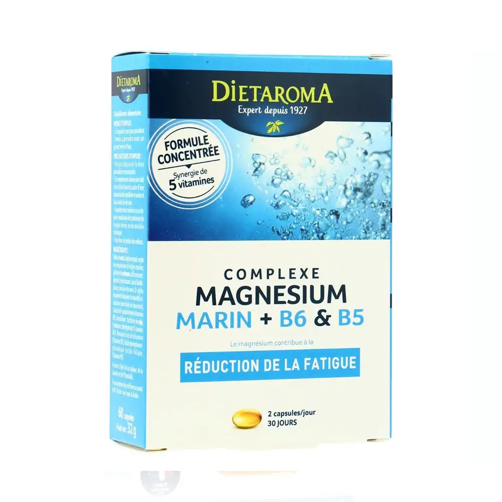 Promo ! Dietaroma Magnesium marin+ B6 Et B5 60 Capsules
