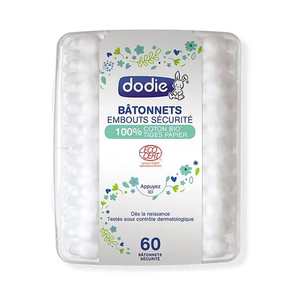 Promo ! Dodie Bâtonnets BéBé BIO Certifiés GOTS x60 Pièces