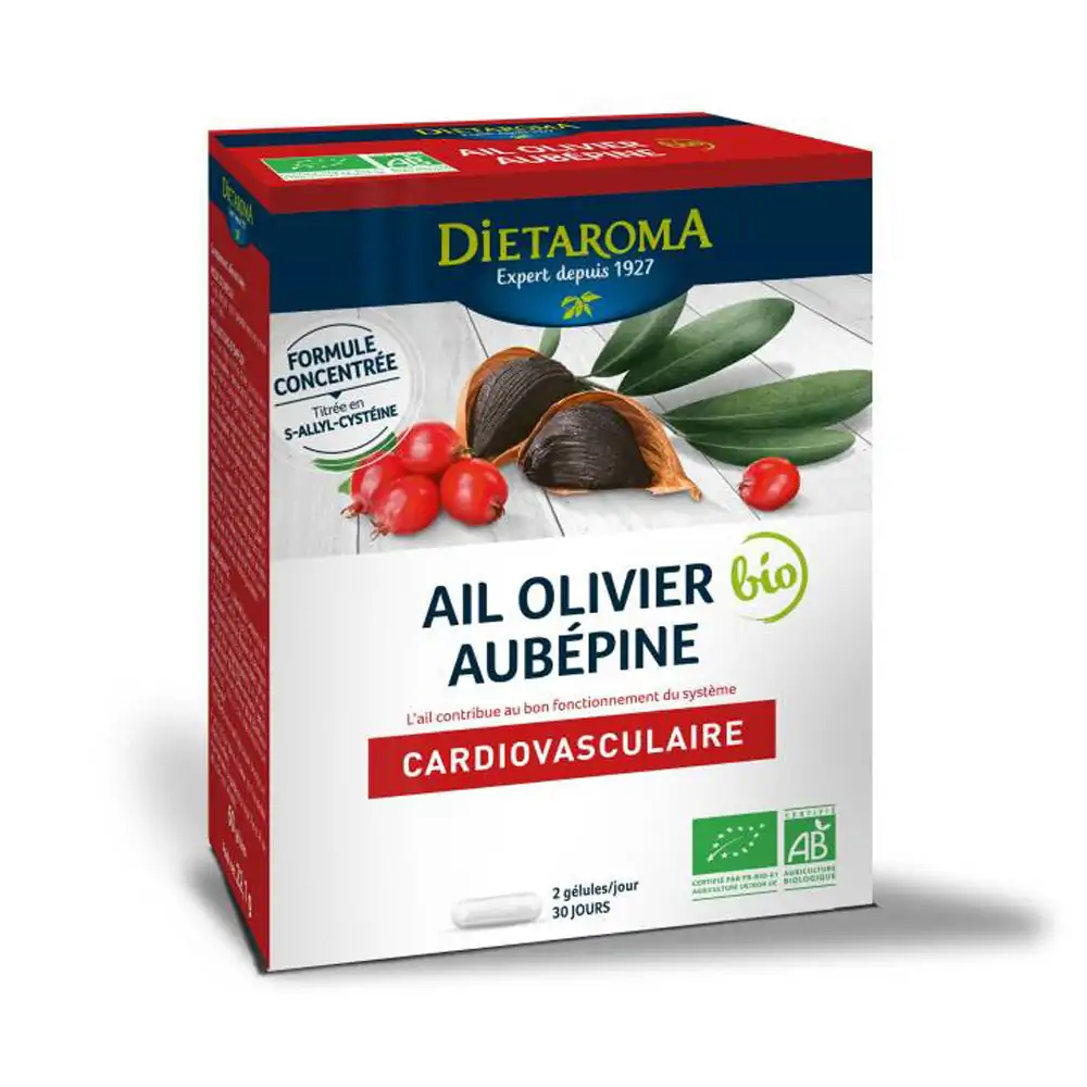 Promo ! Dietaroma Ail Olivier Aubépine 60 Gélules