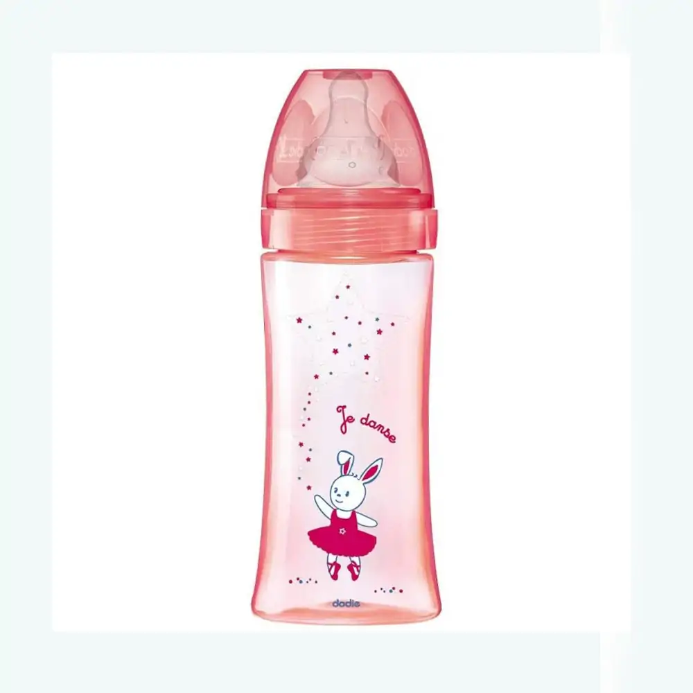Promo ! Dodie Biberon Initiation+ Tétine Ronde 3 Vitesses Débit +6m 330ml